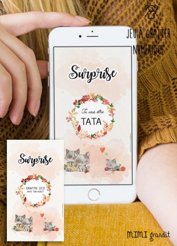 Annonce Grossesse Confinement Carte A Gratter Numerique Envoi Par Sms