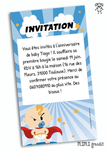 Invitation Anniversaire Super Heros Carte A Gratter Numerique Enfant Garcon