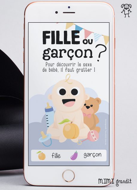 Annonce Fille Ou Garcon Originale Carte A Gratter Numerique Digitale