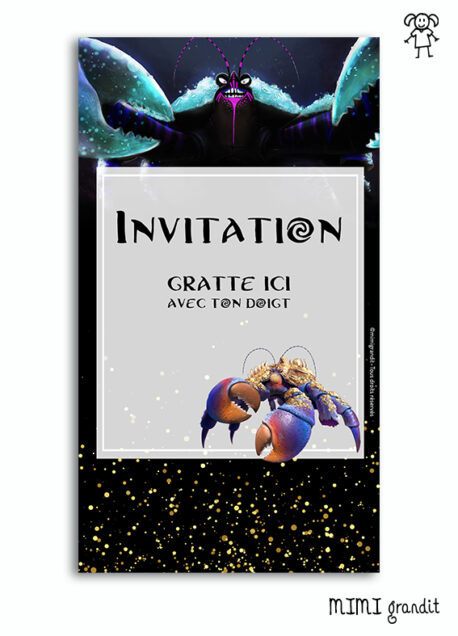 Invitation Anniversaire Vaiana Carte A Gratter Numerique Virtuelle Enfant