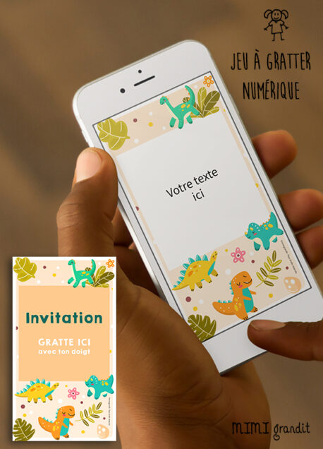 Invitation Anniversaire Dinosaure Originale Carte A Gratter Virtuelle