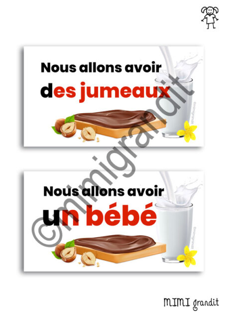 Annonce Grossesse Demande Parrain Marraine Etiquette Pate Tartiner