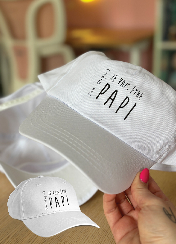 idée cadeau annonce papi casquette