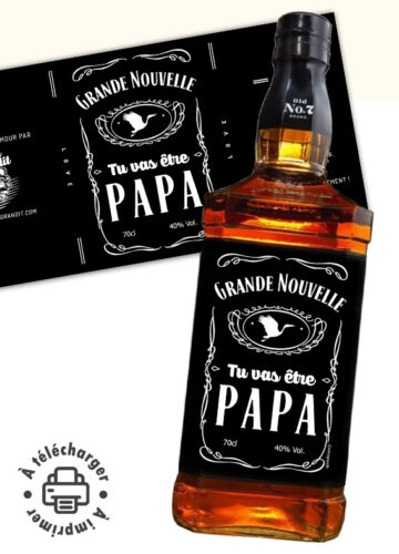 etiquette jack daniels annonce papa