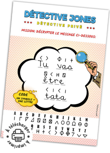 annonce grossesse originale à imprimer carte codée message à décrypter