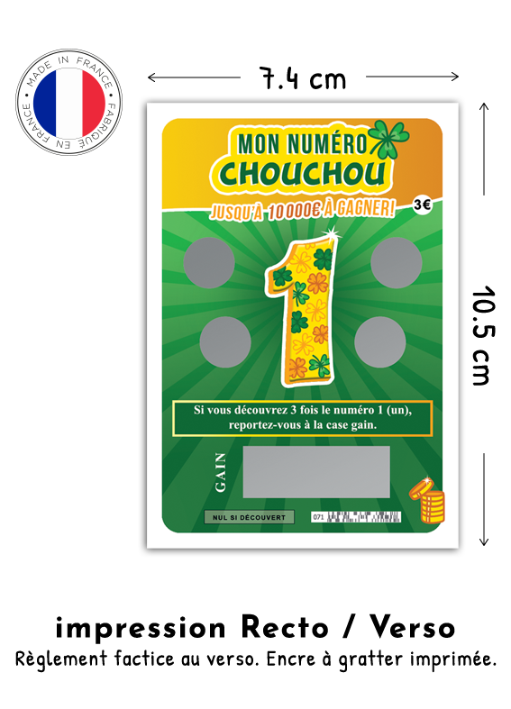 Carte à gratter annonce grossesse originale numéro fétiche