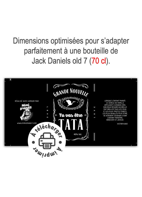 annonce grossesse à imprimer bouteille whisky