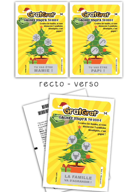 Tickets à gratter pour toute la famille édition Noël
