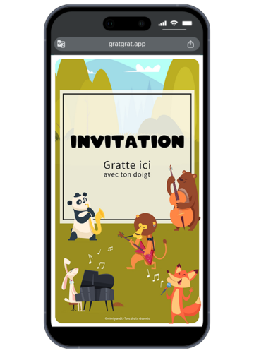 invitation-sur-telephone-animaux-musique-orchestre-anniversaire-enfant