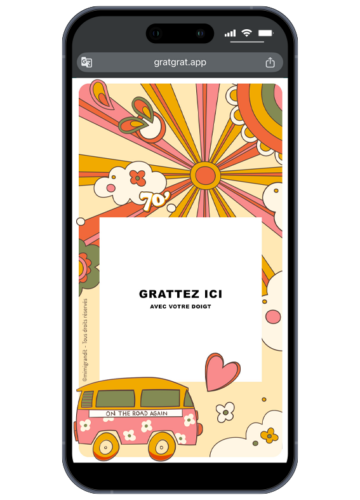invitation-anniversaire-annees-70-hippie-combi-van-fleurs