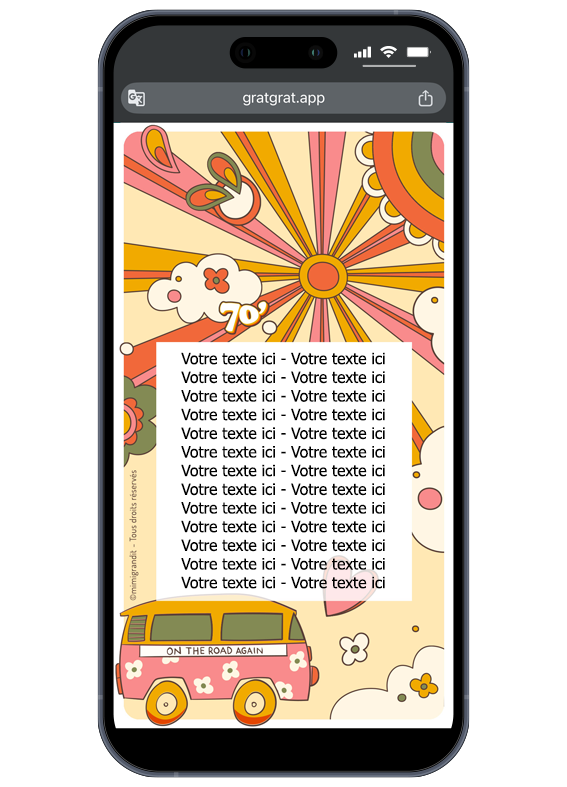 personnalisation-texte-carte-a-gratter-virtuelle-retro-peace-and-love personnalisation-texte-carte-a-gratter-virtuelle-retro-peace-and-love