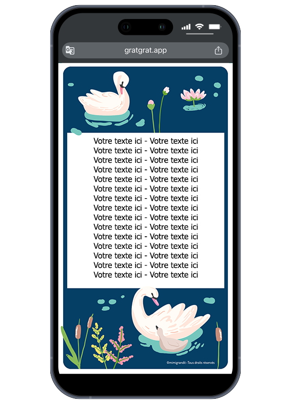 personnalisation-invitation-virtuelle-cygne-rose personnalisation-invitation-virtuelle-cygne-rose