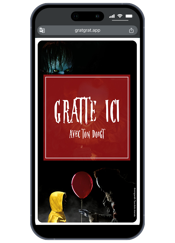 carte-a-gratter-numerique-halloween-it-clown-demoniaque-ballon-rouge