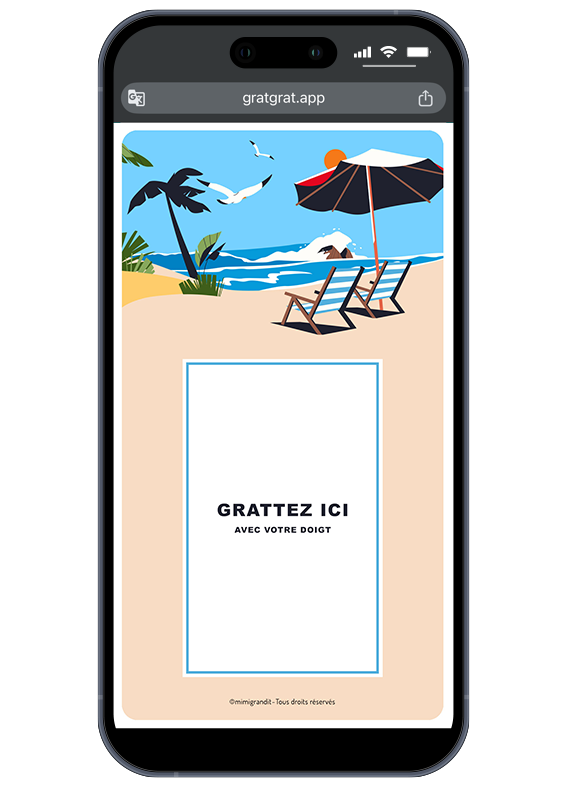 carte-a-gratter-numerique-personnalisable-plage-transat-parasol