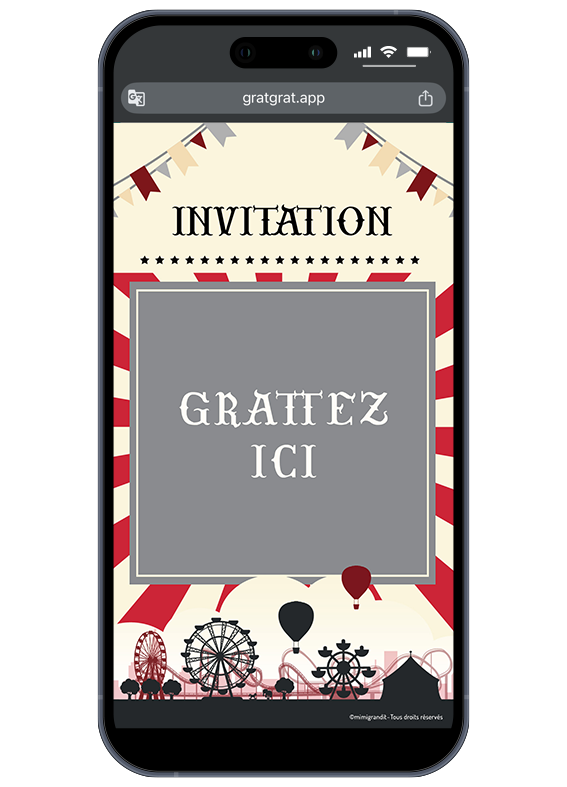 invitation-virtuelle-theme-fete-foraine-grande-roue-pomme-amour