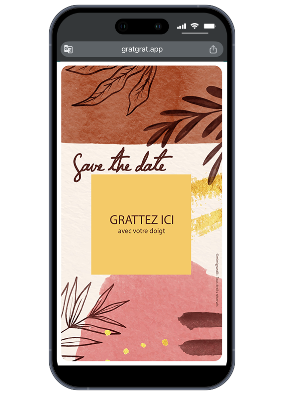save-the-date-mariage-carte-virtuelle-feuillage-eucalyptus-vert-saule