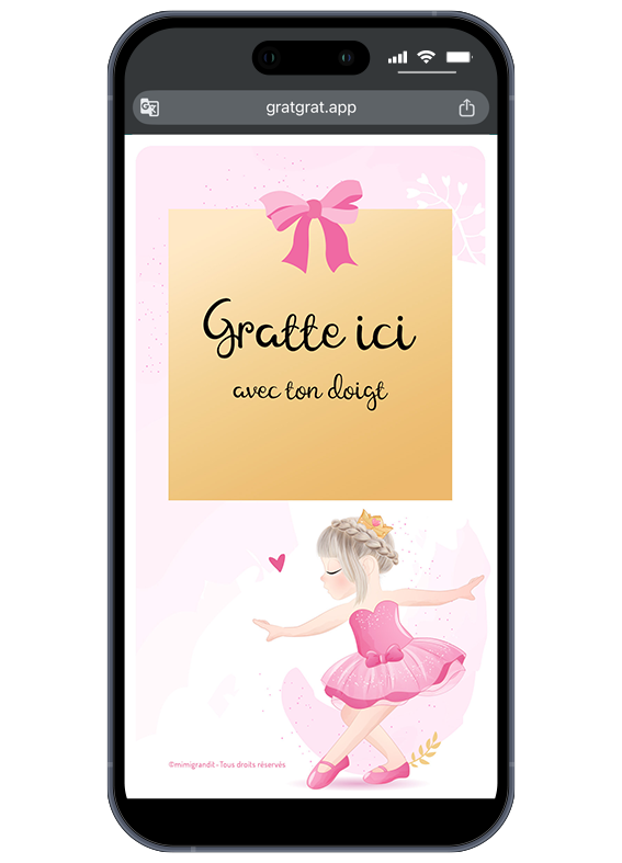 invitation-virtuelle-anniversaire-ballerine-danseuse-tutu-rose