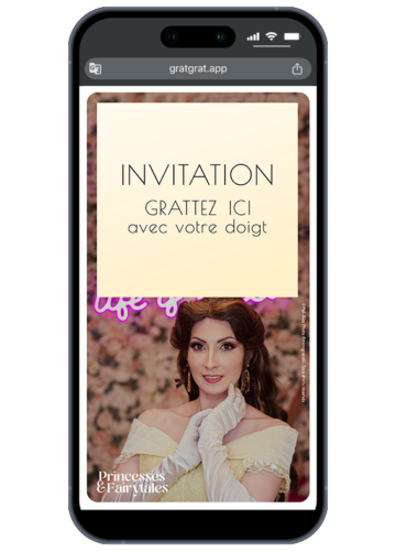 invitation-princesses-fairytales-belle-robe-jaune-rose-magique