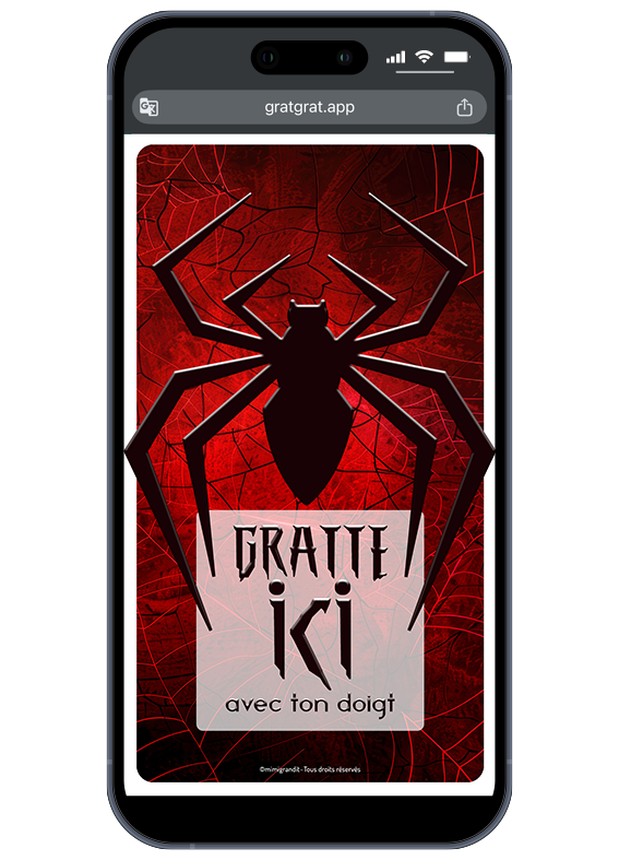 invitation-virtuelle-a-gratter-araignee-super-heros-toile-rouge