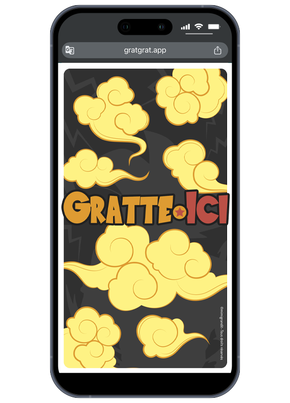 invitation-virtuelle-a-gratter-theme-guerrier-manga-smartphone