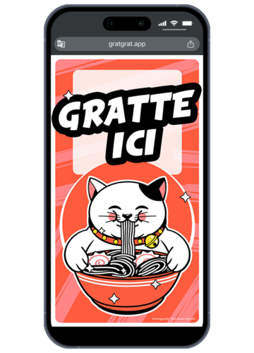 invitation-numerique-anniversaire-chat-japonais-maneki-neko-ramen