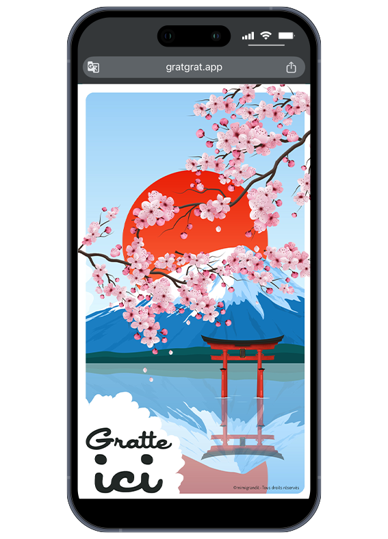 invitation-numerique-anniversaire-japon-chat-maneki-neko-rose