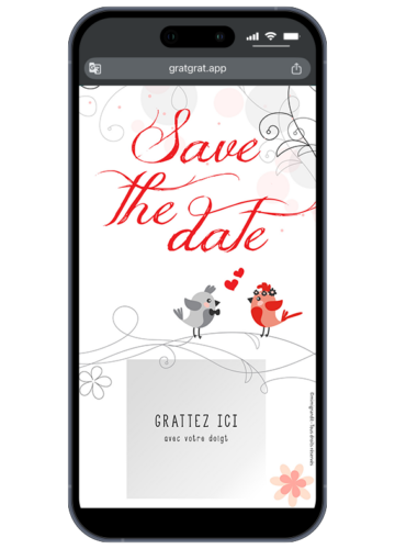 save-the-date-mariage-numérique-oiseaux-amoureux-rouge-zone-texte-large