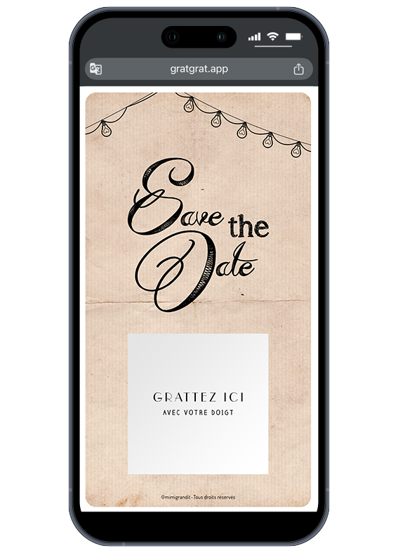 save-the-date-numerique-retro-guinguette-kraft-zone-texte-large