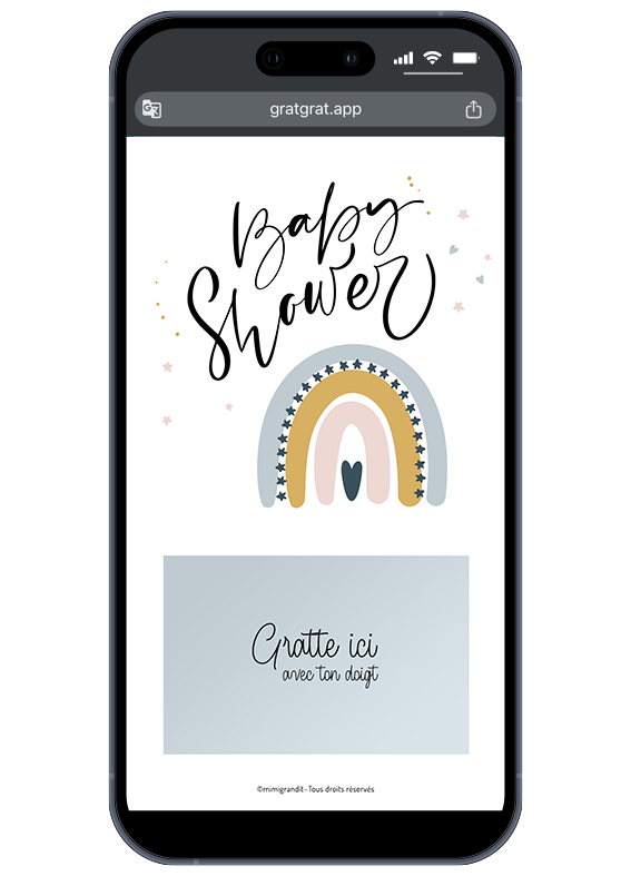 invitation-babyshower-sur-telephone-arc-en-ciel-pastel-scandinave