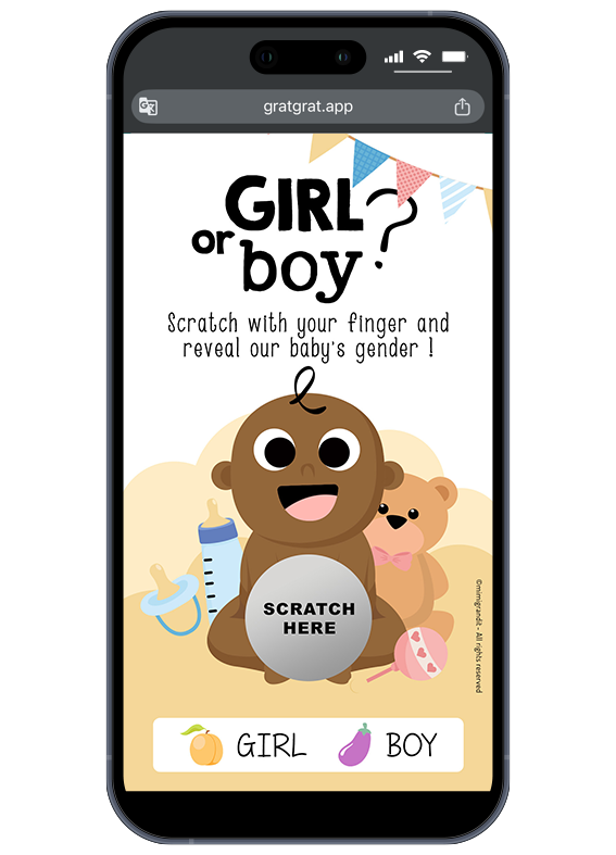 carte-a-gratter-numerique-anglais-gender-reveal-bebe-peau-noire