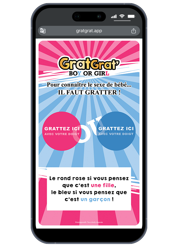 annonce-sexe-bebe-carte-gratter-numerique-rond-rose-bleu
