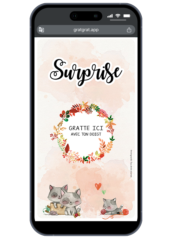 annonce-sexe-bebe-carte-a-gratter-numerique-chats-mignons-aquarelle