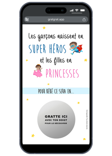carte-annonce-fille-ou-garcon-numerique-princesse-super-heros-metisse
