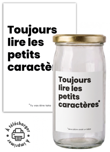 annonce de grossesse etiquette famille parrain marraine a imprimer