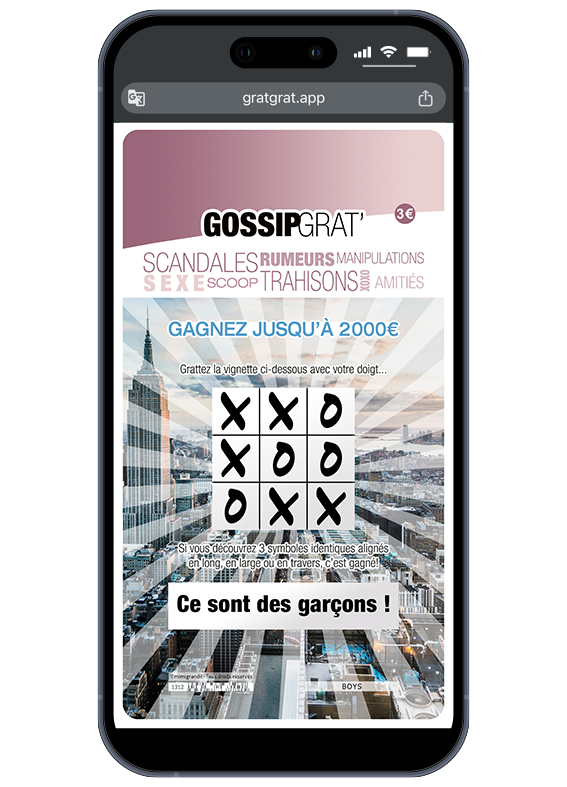 Scoop confirmé ! La nouvelle qui va faire la une de toute la famille. Carte de grattage virtuelle pour jumeaux avec le message "Ce sont des garçons !" style gazette people.