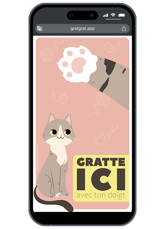 Invitation Anniversaire Chat Virtuelle – Carte à Gratter Numérique Chat