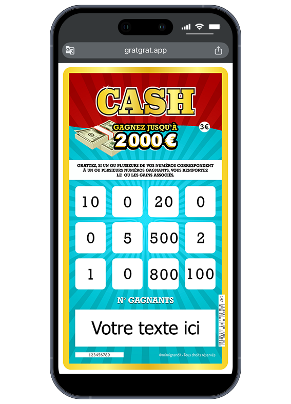 Rédigez le texte de votre choix sur le modèle personnalisable. Version sur mesure d'une carte virtuelle annonce grossesse style Cash avec un espace d'édition libre Votre texte ici et badge modèle personnalisable.