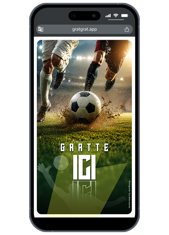 Invitation Anniversaire Football Virtuelle – Carte à Gratter Numérique